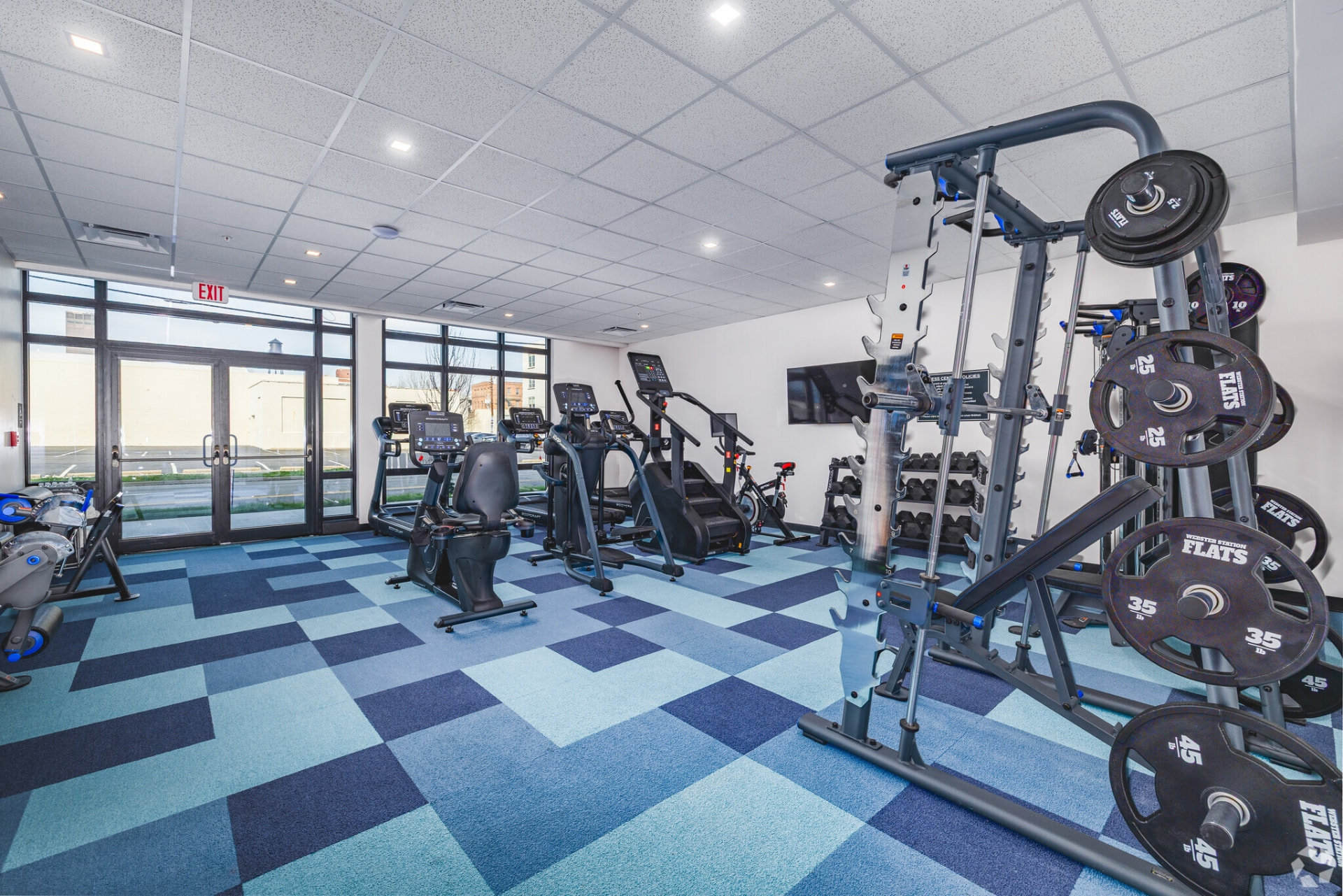 Resident fitness center with modern equipment